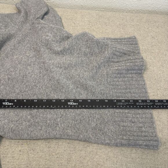 Only Mine 100%  2 Ply Cashmere Sweater Gray Turtleneck Soft Cozy Y2K Women S - Picture 8 of 8